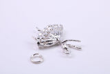 Ballerina Charm, Traditional Charm, Made from Solid 925 Grade Sterling Silver, Complete with Attachment Link