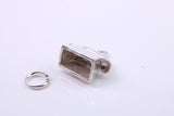 Vintage Phone Charm, Made from Solid Cast Silver, Complete with Attachment Link