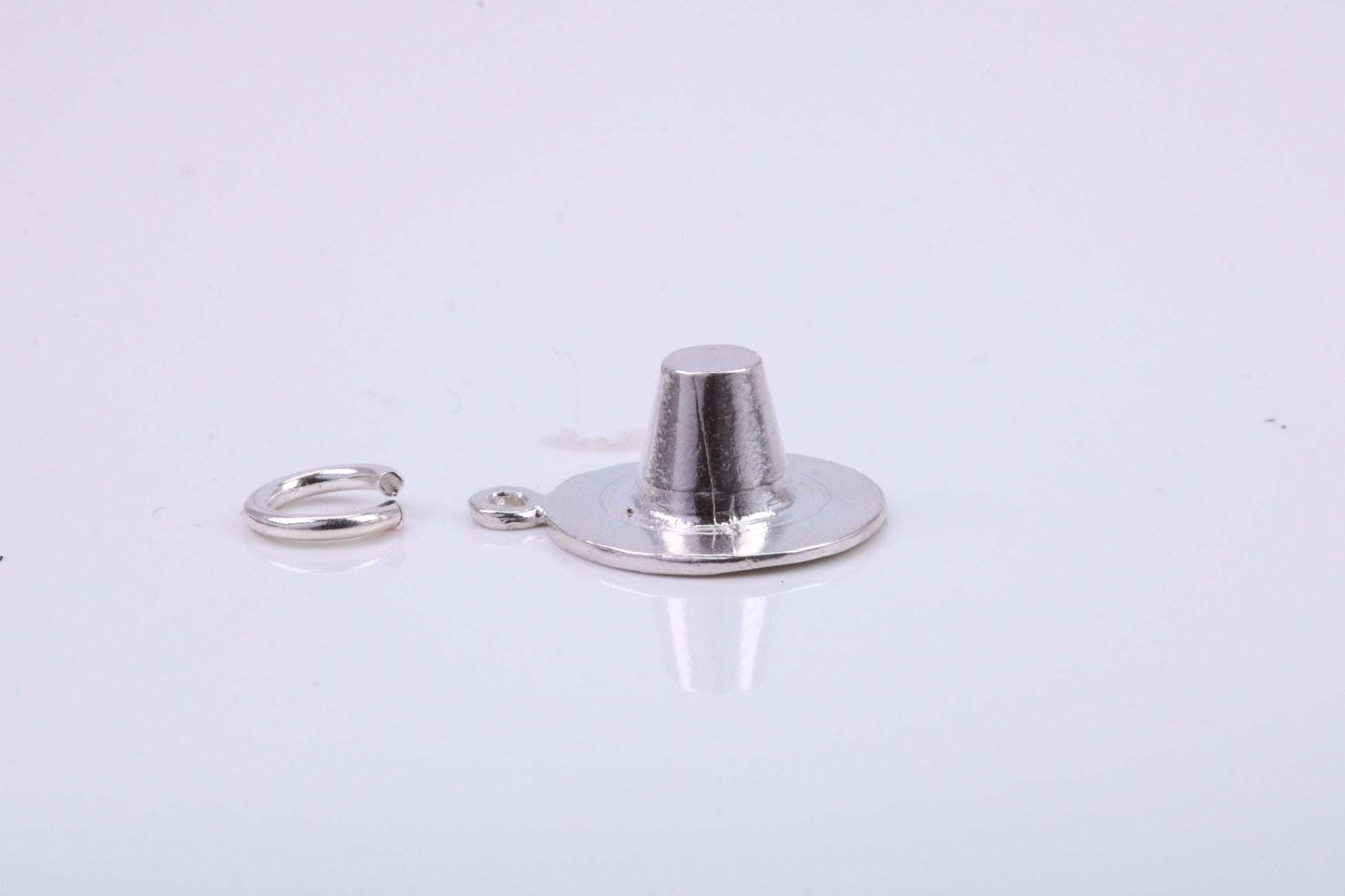 Welsh Hat Charm, Traditional Charm, Made from Solid 925 Grade Sterling Silver, Complete with Attachment Link