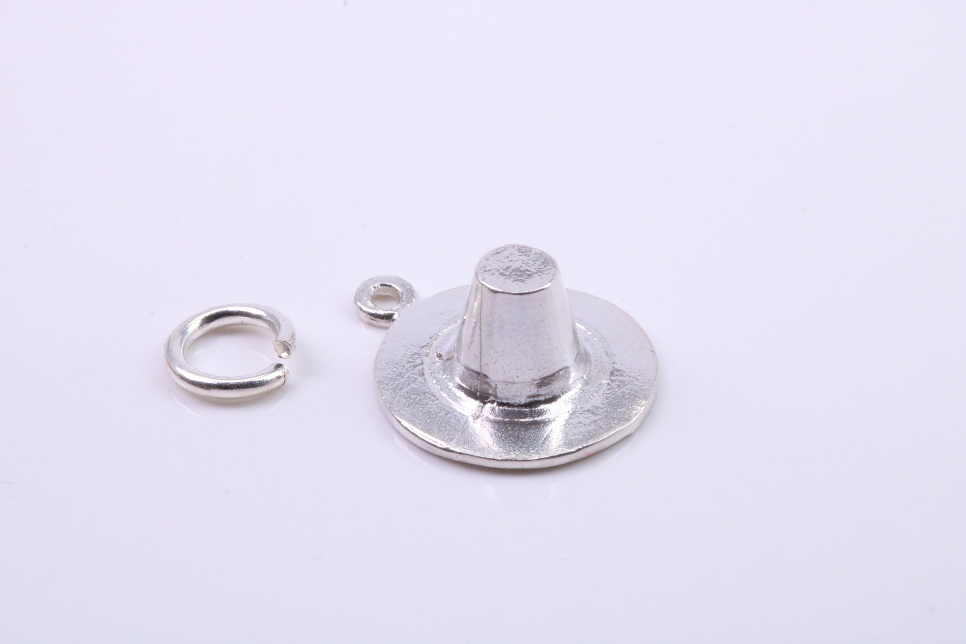 Welsh Hat Charm, Traditional Charm, Made from Solid 925 Grade Sterling Silver, Complete with Attachment Link