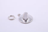 Welsh Hat Charm, Traditional Charm, Made from Solid 925 Grade Sterling Silver, Complete with Attachment Link