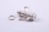 Coffee Pot Charm, Made from Solid Cast Silver, Complete with Attachment Link
