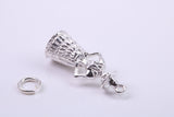 Welsh Lady Charm, Traditional Charm, Made from Solid 925 Grade Sterling Silver, Complete with Attachment Link