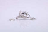 Corn Mouse Charm, Traditional Charm, Made from Solid 925 Grade Sterling Silver, Complete with Attachment Link