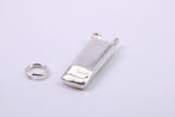 Cell Phone Charm, Traditional Charm, Made from Solid 925 Grade Sterling Silver, Complete with Attachment Link