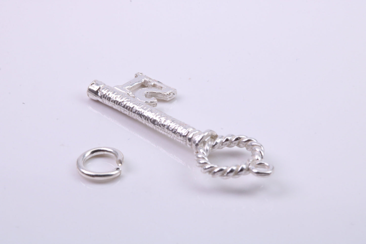 21st Birthday Key Charm, Traditional Charm, Made from Solid 925 Grade Sterling Silver, Complete with Attachment Link