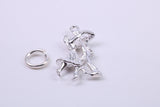 Waltzing Couple Charm, Traditional Charm, Made from Solid 925 Grade Sterling Silver, Complete with Attachment Link