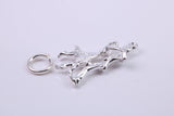 Waltzing Couple Charm, Traditional Charm, Made from Solid 925 Grade Sterling Silver, Complete with Attachment Link