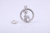 Gollum Charm, Made from Solid Cast Silver, Complete with Attachment Link