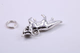 Fox Charm, Traditional Charm, Made from Solid 925 Grade Sterling Silver, Complete with Attachment Link