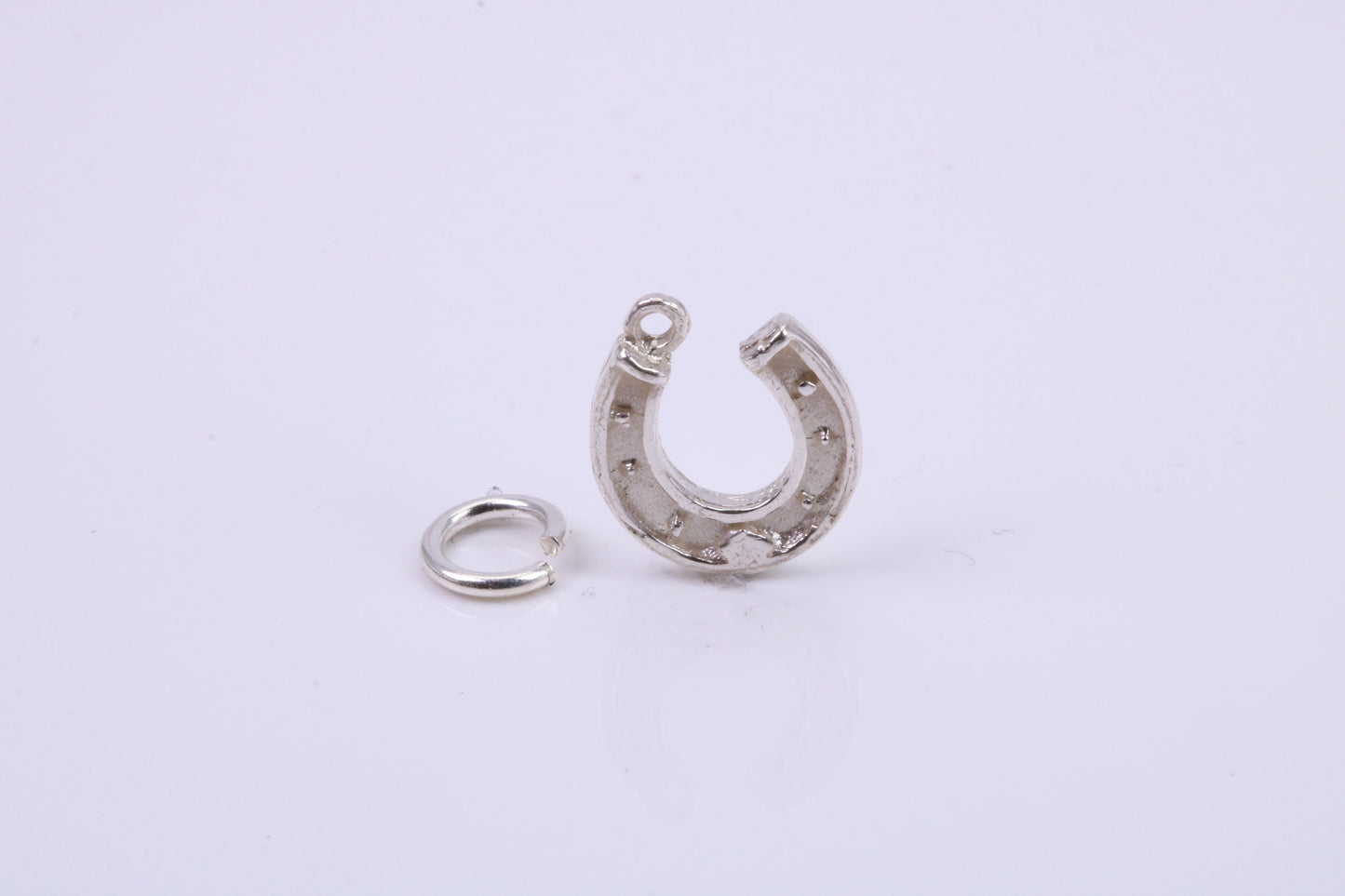 Good Luck Horse Shoe Charm, Traditional Charm, Made from Solid 925 Grade Sterling Silver, Complete with Attachment Link