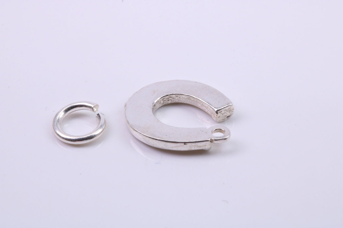 Good Luck Horse Shoe Charm, Traditional Charm, Made from Solid 925 Grade Sterling Silver, Complete with Attachment Link