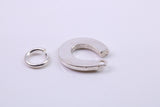 Good Luck Horse Shoe Charm, Made from Solid Cast Silver, Complete with Attachment Link