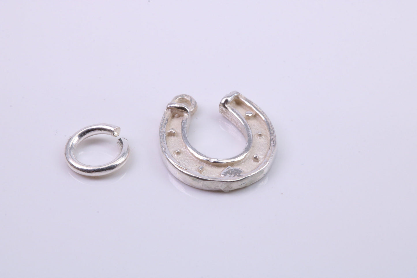 Good Luck Horse Shoe Charm, Traditional Charm, Made from Solid 925 Grade Sterling Silver, Complete with Attachment Link