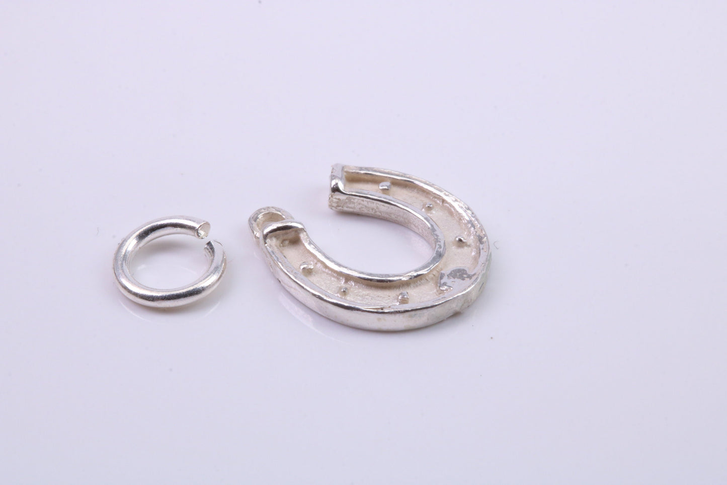 Good Luck Horse Shoe Charm, Traditional Charm, Made from Solid 925 Grade Sterling Silver, Complete with Attachment Link