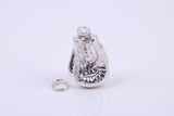 Heavy Boxing Glove Charm, Traditional Charm, Made from Solid 925 Grade Sterling Silver, Complete with Attachment Link