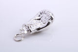 Heavy Boxing Glove Charm, Traditional Charm, Made from Solid 925 Grade Sterling Silver, Complete with Attachment Link