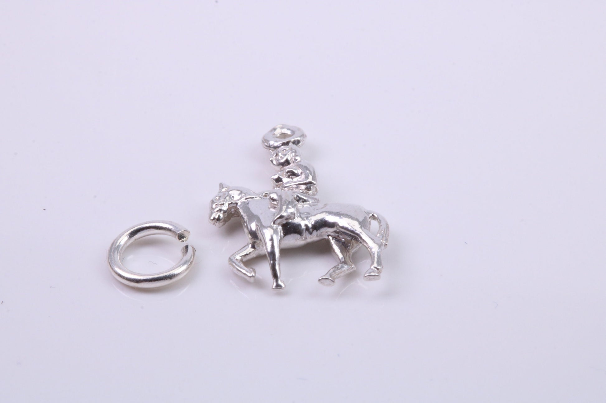 Lady Godiva Charm, Traditional Charm, Made from Solid 925 Grade Sterling Silver, Complete with Attachment Link
