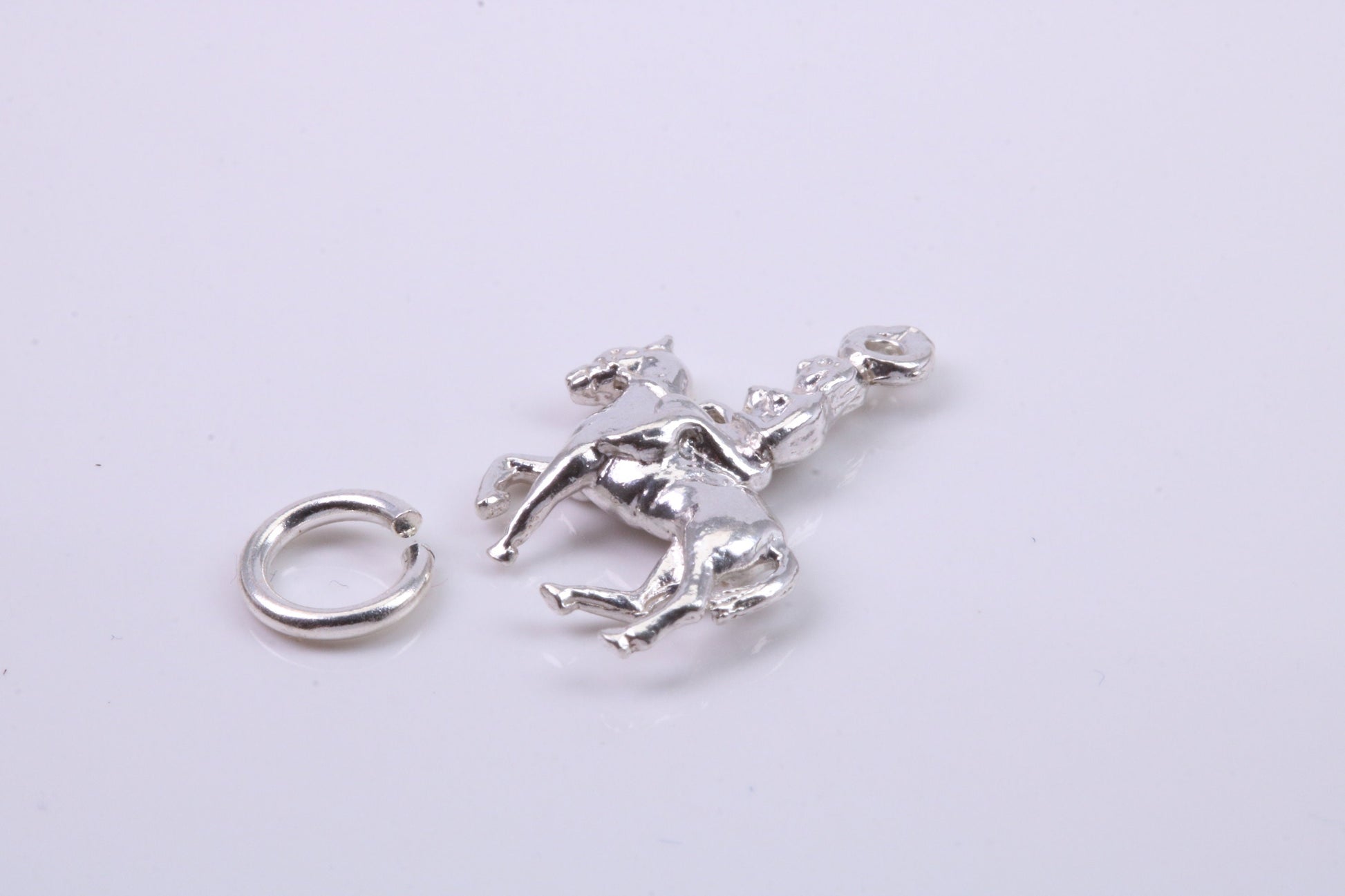 Lady Godiva Charm, Traditional Charm, Made from Solid 925 Grade Sterling Silver, Complete with Attachment Link