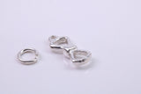 Bow Tie Charm, Made from Solid Cast Sterling Silver, Complete with Attachment Link