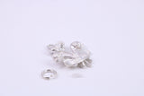 Prince of Wales Feathers Charm, Traditional Charm, Made from Solid 925 Grade Sterling Silver, Complete with Attachment Link