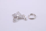Butterfly Charm, Traditional Charm, Made from Solid 925 Grade Sterling Silver, Complete with Attachment Link