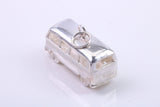 Bus Charm, Traditional Charm, Made from Solid 925 Grade Sterling Silver, Complete with Attachment Link