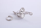 Ballerina Charm, Traditional Charm, Made from Solid Cast 925 Grade Sterling Silver, Complete with Attachment Link
