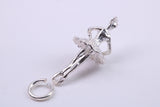 Ballerina Charm, Traditional Charm, Made from Solid Cast 925 Grade Sterling Silver, Complete with Attachment Link