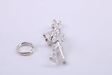 Royal Guard Charm, Traditional Charm, Made from Solid 925 Grade Sterling Silver, Complete with Attachment Link