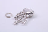 Bagpipe Charm, Traditional Charm, Made from Solid 925 Grade Sterling Silver, Complete with Attachment Link