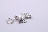 Game Bird Charm, Traditional Charm, Made from Solid 925 Grade Sterling Silver, Complete with Attachment Link