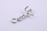 Traffic Officer Charm, Traditional Charm, Made from Solid 925 Grade Sterling Silver, Complete with Attachment Link