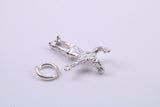 Traffic Officer Charm, Traditional Charm, Made from Solid 925 Grade Sterling Silver, Complete with Attachment Link
