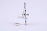 Hand Drill Charm, Traditional Charm, Made from Solid 925 Grade Sterling Silver, Complete with Attachment Link