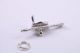 Hand Drill Charm, Traditional Charm, Made from Solid 925 Grade Sterling Silver, Complete with Attachment Link