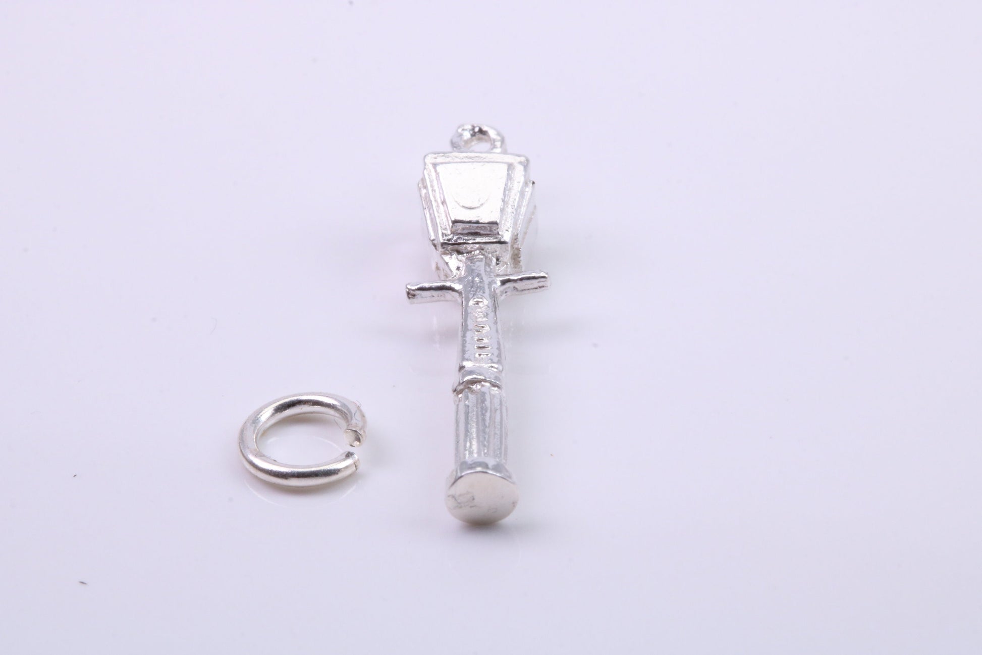 Lamppost Charm, Traditional Charm, Made from Solid 925 Grade Sterling Silver, Complete with Attachment Link