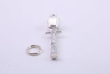 Lamppost Charm, Traditional Charm, Made from Solid 925 Grade Sterling Silver, Complete with Attachment Link