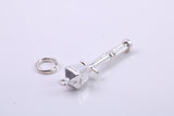 Lamppost Charm, Traditional Charm, Made from Solid 925 Grade Sterling Silver, Complete with Attachment Link