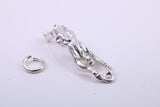 Volley Ball Player Charm, Traditional Charm, Made from Solid 925 Grade Sterling Silver, Complete with Attachment Link