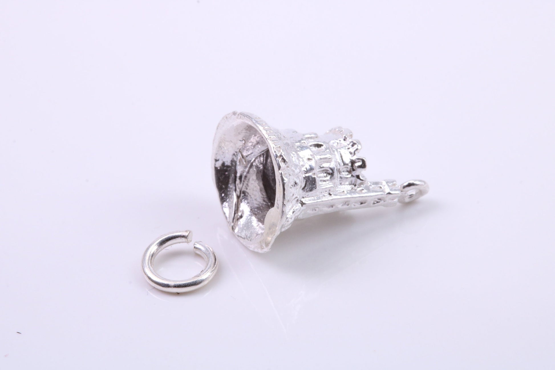Moat Charm, Traditional Charm, Made from Solid 925 Grade Sterling Silver, Complete with Attachment Link