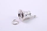 Moat Charm, Traditional Charm, Made from Solid 925 Grade Sterling Silver, Complete with Attachment Link