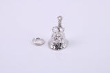 Moat Charm, Traditional Charm, Made from Solid 925 Grade Sterling Silver, Complete with Attachment Link