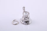 Moat Charm, Traditional Charm, Made from Solid 925 Grade Sterling Silver, Complete with Attachment Link