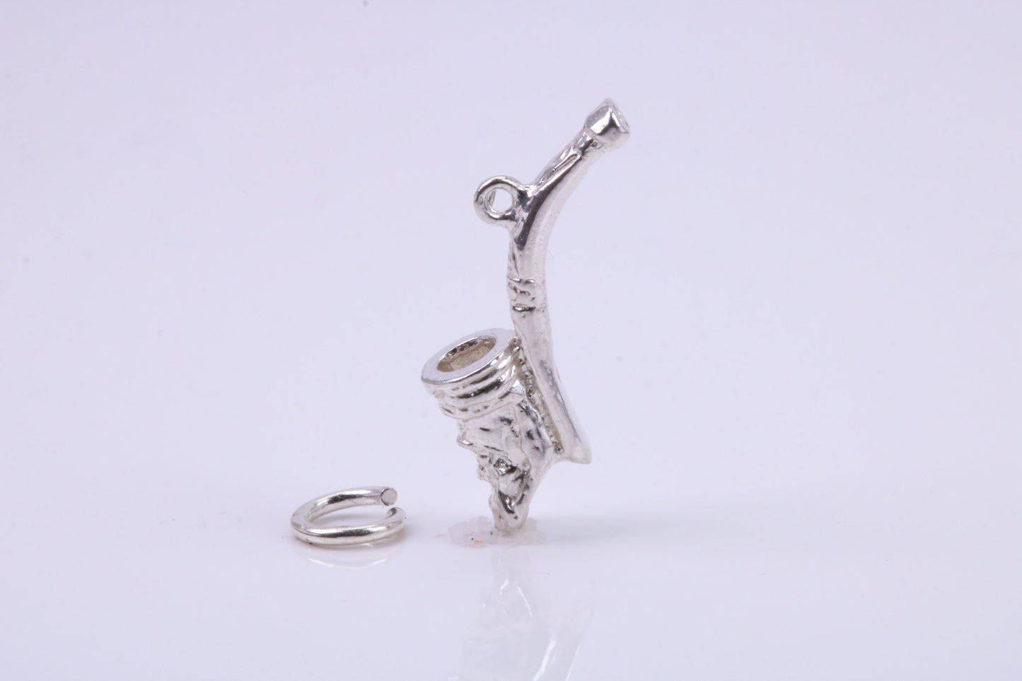 Saxophone Charm, Traditional Charm, Made from Solid 925 Grade Sterling Silver, Complete with Attachment Link