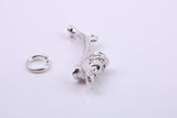 Saxophone Charm, Traditional Charm, Made from Solid 925 Grade Sterling Silver, Complete with Attachment Link