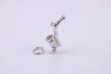 Saxophone Charm, Traditional Charm, Made from Solid 925 Grade Sterling Silver, Complete with Attachment Link