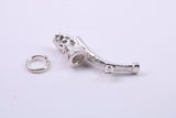 Saxophone Charm, Traditional Charm, Made from Solid 925 Grade Sterling Silver, Complete with Attachment Link