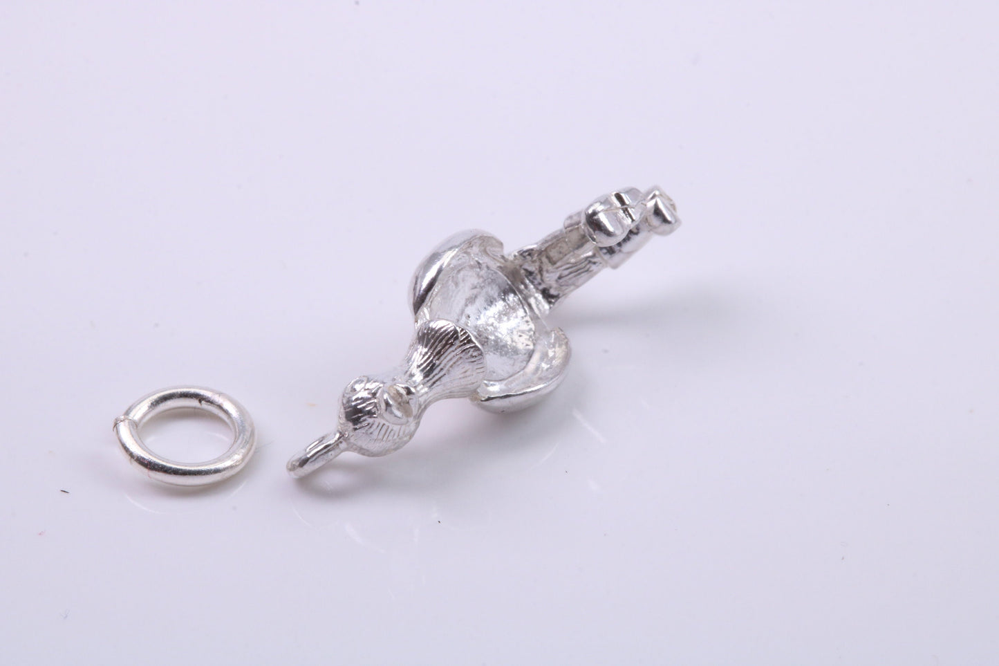 Walking Duck Charm, Traditional Charm, Made from Solid 925 Grade Sterling Silver, Complete with Attachment Link