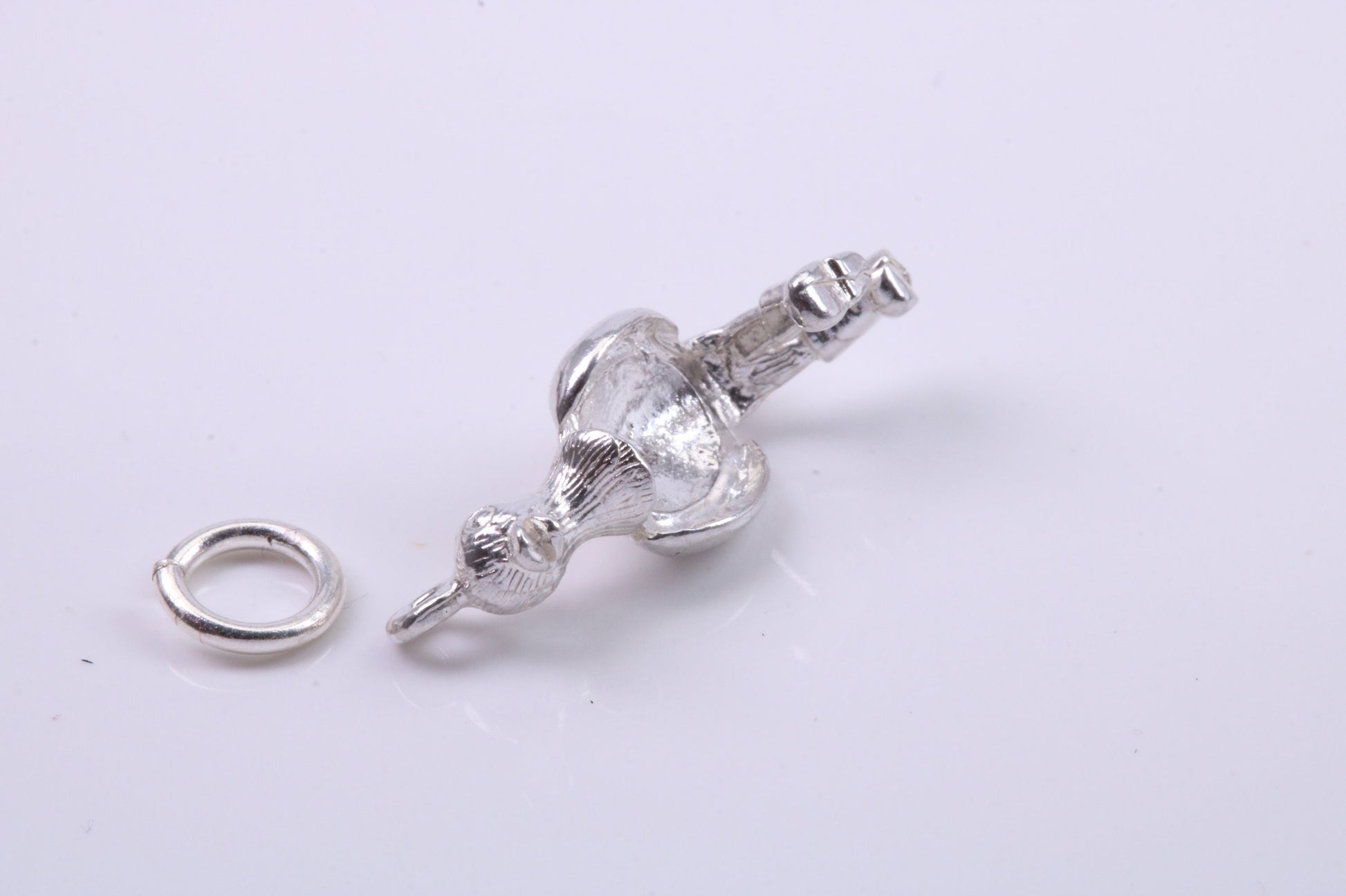 Walking Duck Charm, Traditional Charm, Made from Solid 925 Grade Sterling Silver, Complete with Attachment Link